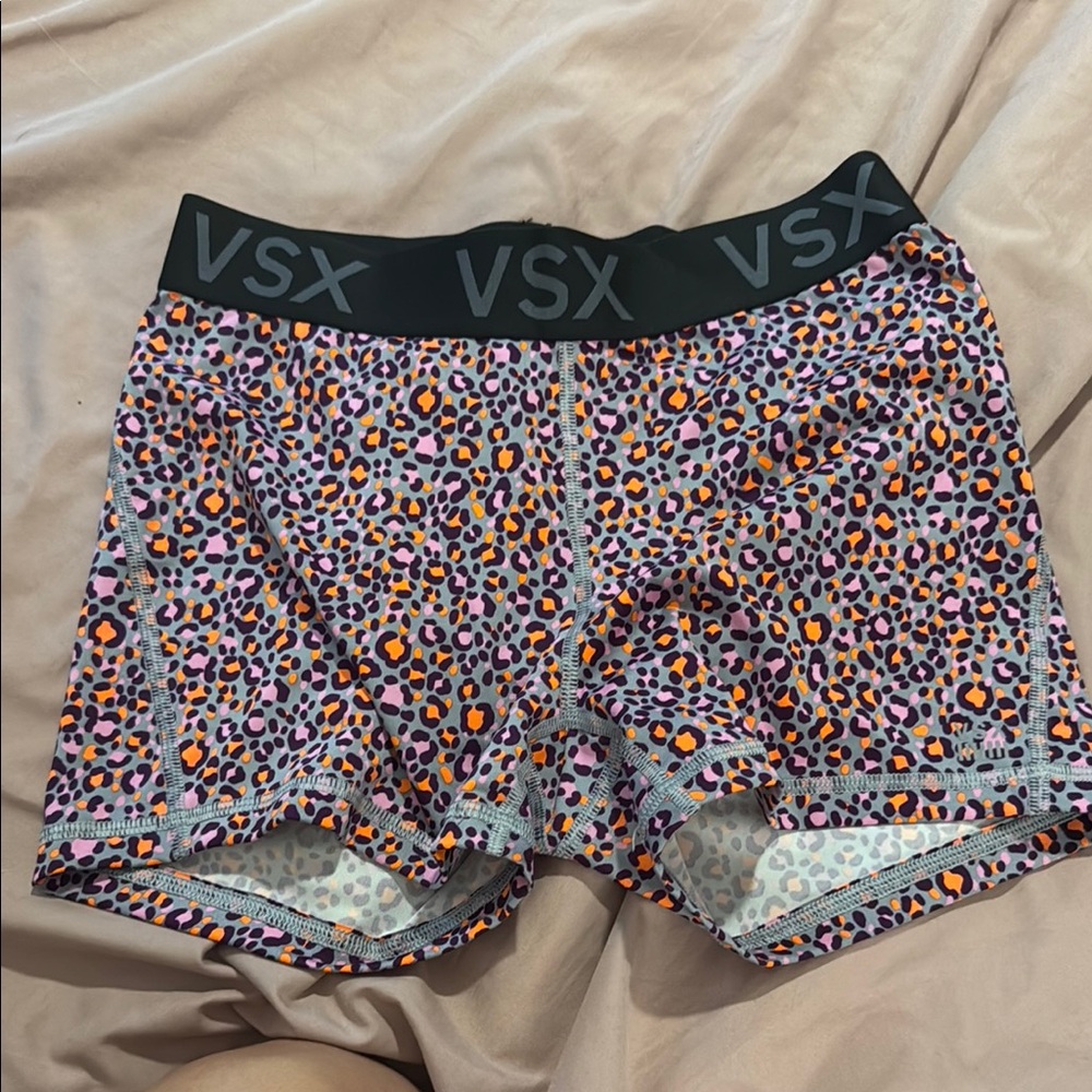 VSX Orange and Black Bike Shorts Compression Fit